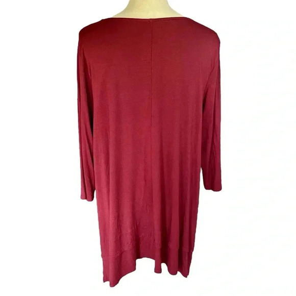 Eileen Fisher Asymmetrical Viscose Spandex Tiered Jersey Tunic Top Women Sz XL - Picture 3 of 8